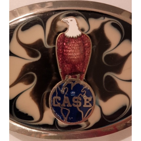 Case Belt Buckle Old Abe Bald Eagle & Globe Trademark Advertising - Picture 2 of 7